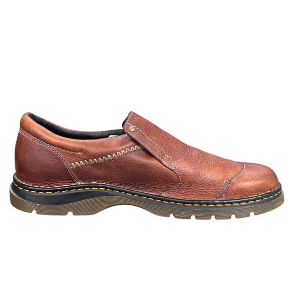 Vintage Dr. Martens Brown Leather Slip On Loafers Size 13 main image 4